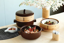 Load image into Gallery viewer, Steamer Set with Cedar Wood & Terracotta Basket
