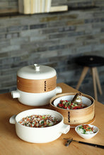 Load image into Gallery viewer, Steamer Set with Cedar Wood & Terracotta Basket
