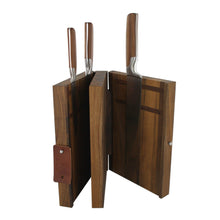 Load image into Gallery viewer, Sarah Wiener Knife Block in Walnut Wood with Integrated Cutting Board
