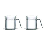 Ellipse Tea Beaker Set with Stainless Saucers