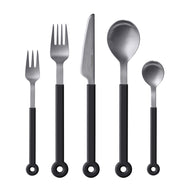 Mono Ring - Black Flatware Set, 5pc