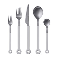 Mono Ring - White Flatware Set, 5pc