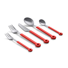 Load image into Gallery viewer, Mono Ring - Red Flatware Set, 5pc

