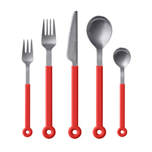 Load image into Gallery viewer, Mono Ring - Red Flatware Set, 5pc
