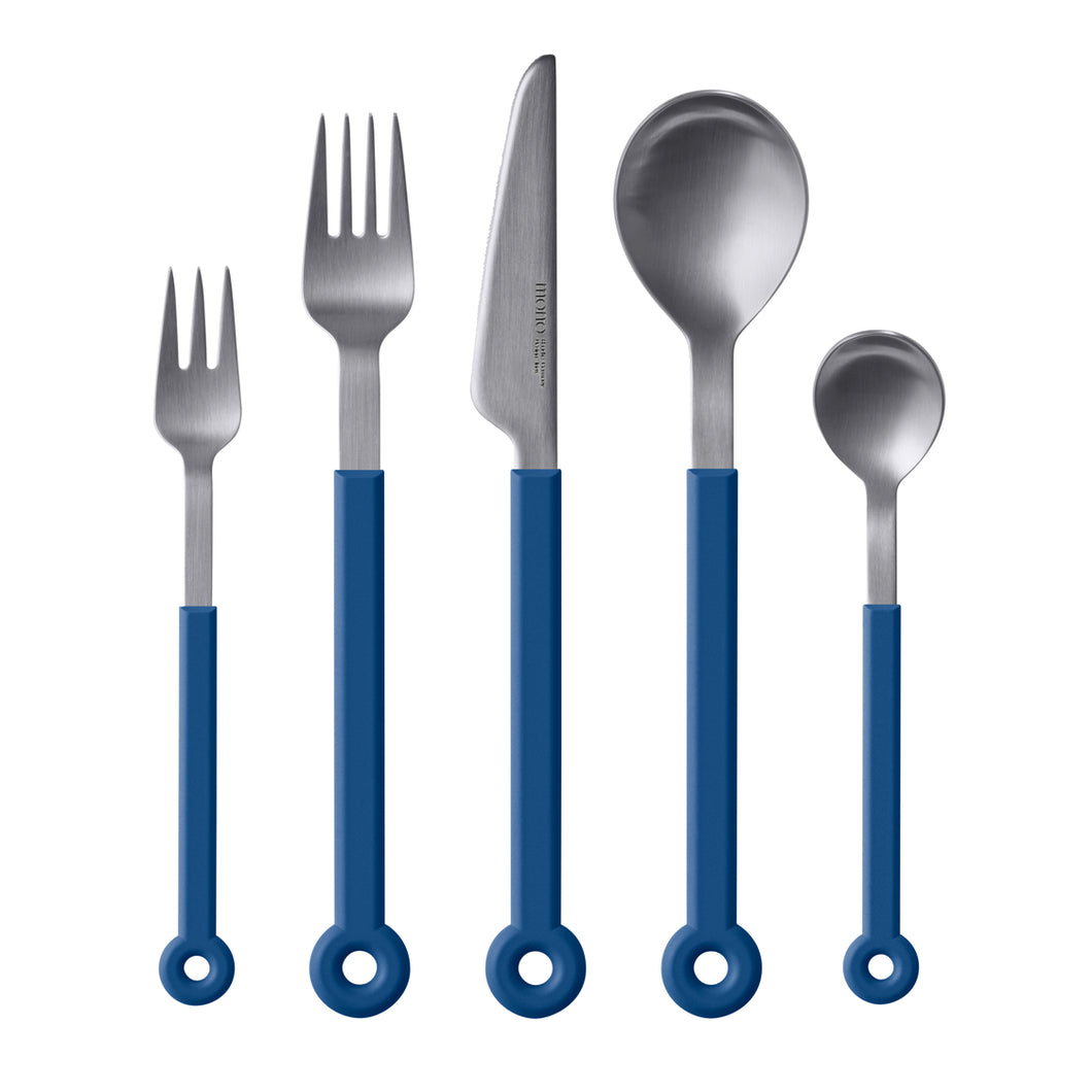 Mono Ring - Blue Flatware Set, 5pc