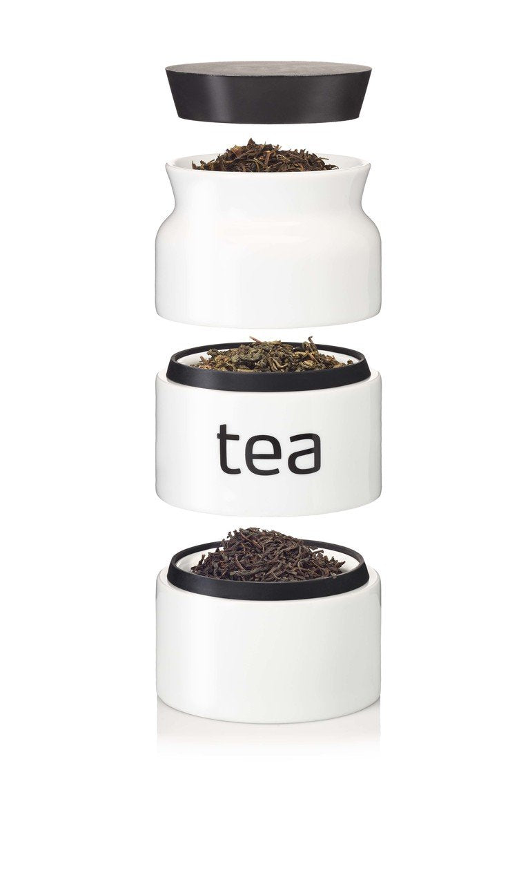Porcelain Tea Storage Tower with Silicone Lid