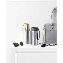 Load image into Gallery viewer, Brushed Steel Insulated Thermal Flask Travel Mug, 0.5L
