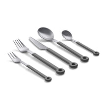 Load image into Gallery viewer, Mono Ring - Grey Flatware Set, 5pc
