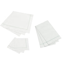 Load image into Gallery viewer, Hemstitch Napkins - Misty Green, 25pcs

