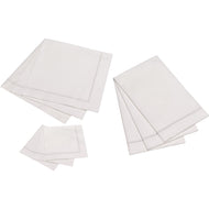 Hemstitch Napkins - Silver Grey