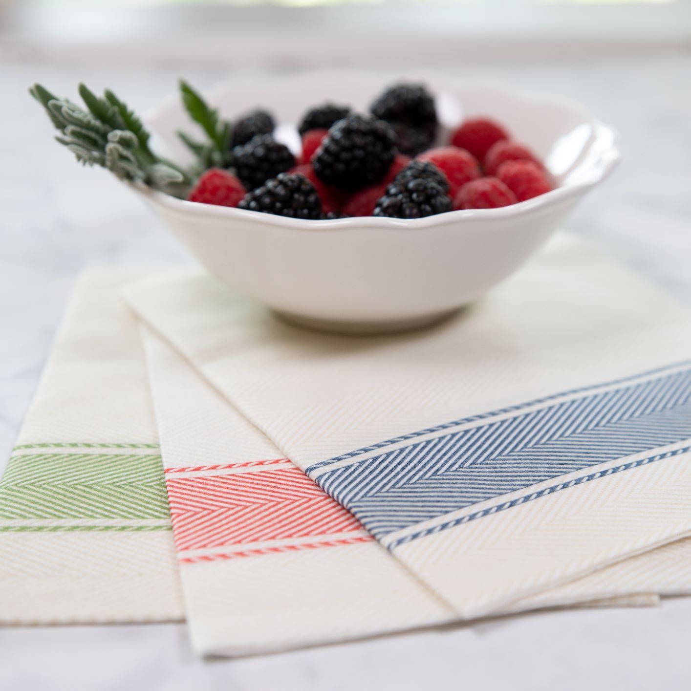 Kitchen Line Slim Napkins - Herringbone - Thumbnail 4