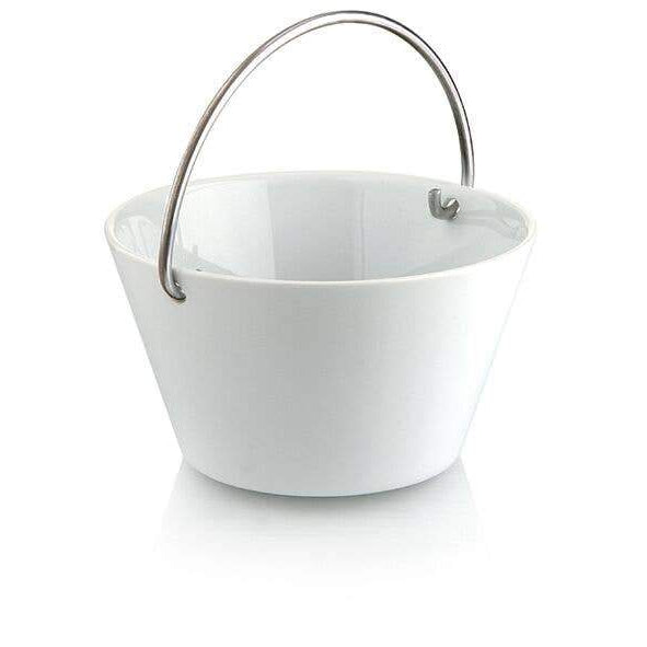 White Porcelain Bowl with Handle