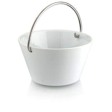 Load image into Gallery viewer, White Porcelain Bowl with Handle
